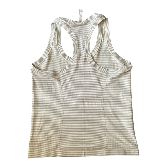 #017, Athleta Momentum blue/white stripe tank top, NWT, size L - Picture 2 of 4